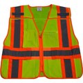 Petra Roc Inc Petra Roc Two Tone Expandable 5-Point Breakaway Safety Vest, Polyester Solid, Lime/Orange, 2XL-5XL LV2-PSVP-PLUS